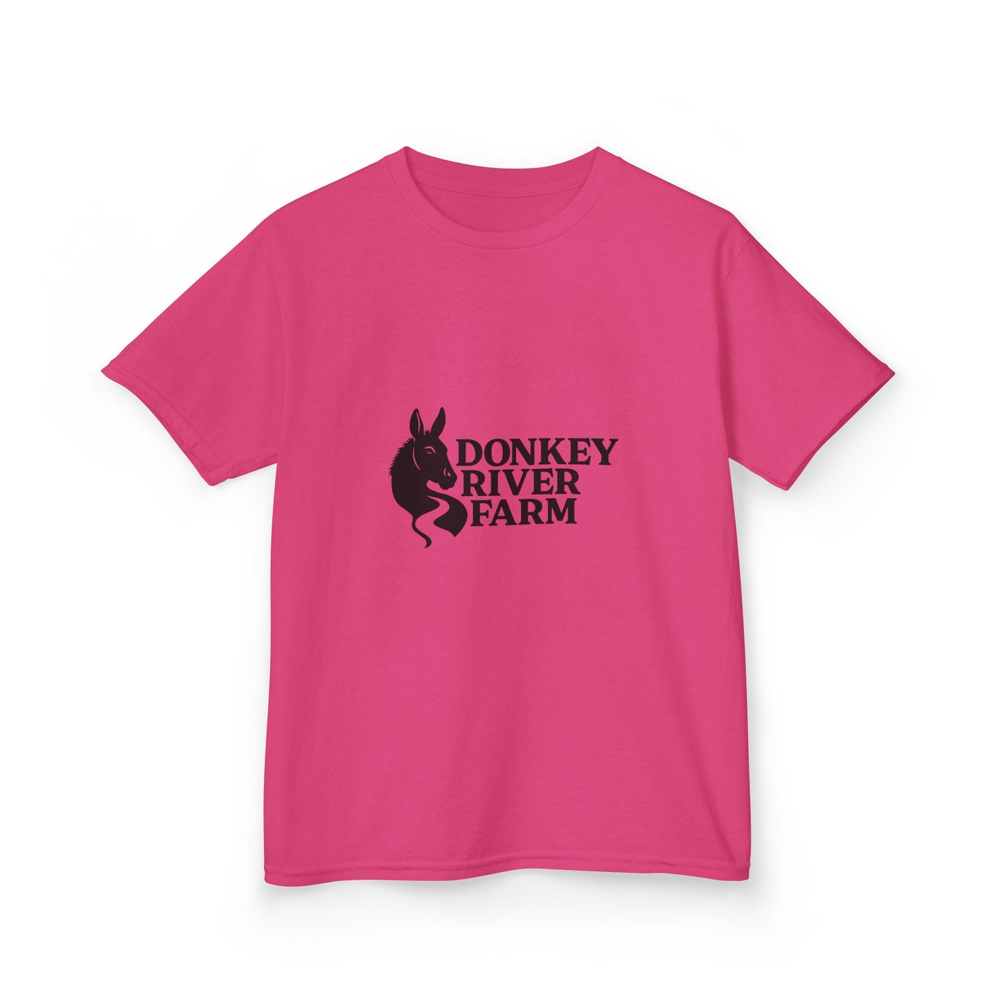 Donkey River Farm Kids T‑Shirt — Cute Donkey Logo Tee for Children