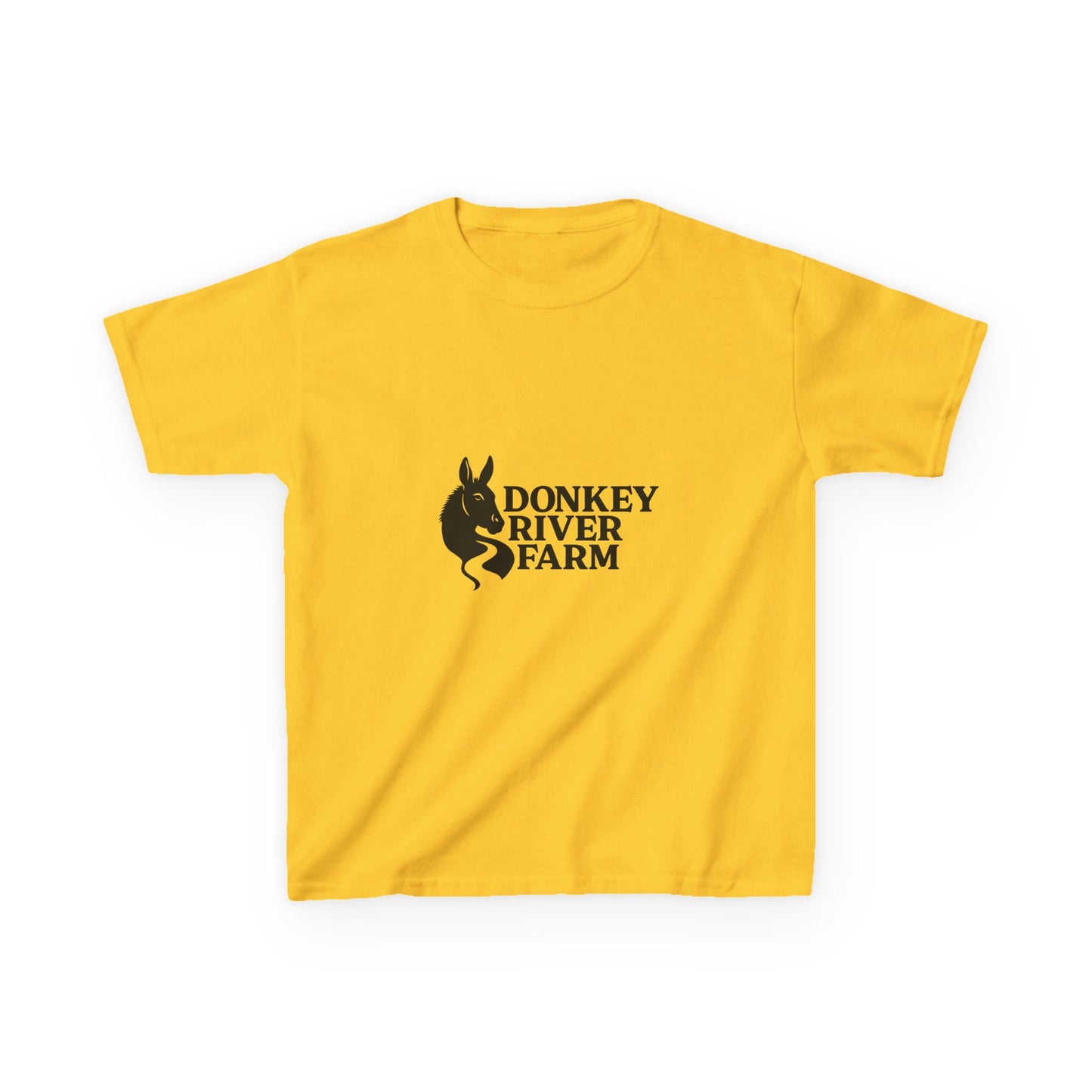 Donkey River Farm Kids T‑Shirt — Cute Donkey Logo Tee for Children