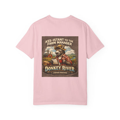 Donkey River Farm T-Shirt — "Ass-istant to the Farm Manager" Vintage Farm Graphic Tee