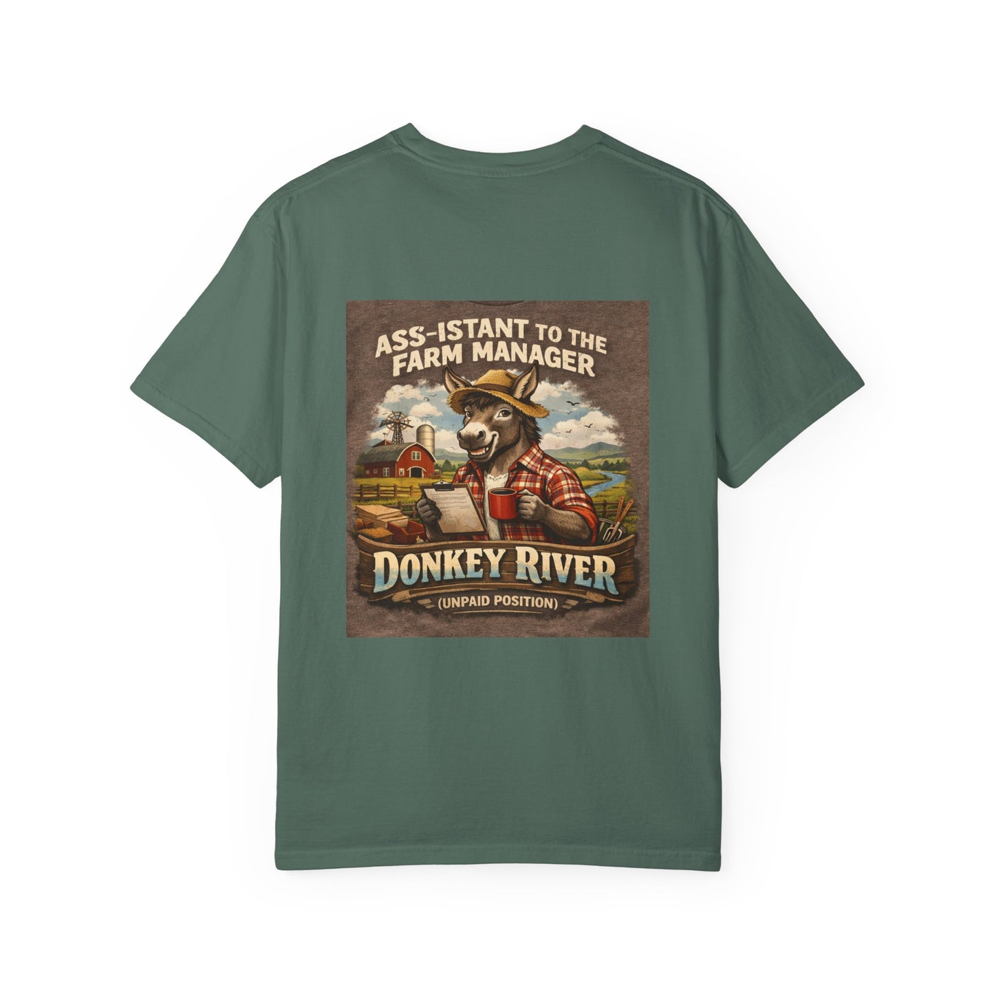 Donkey River Farm T-Shirt — "Ass-istant to the Farm Manager" Vintage Farm Graphic Tee
