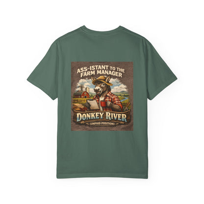 Donkey River Farm T-Shirt — "Ass-istant to the Farm Manager" Vintage Farm Graphic Tee