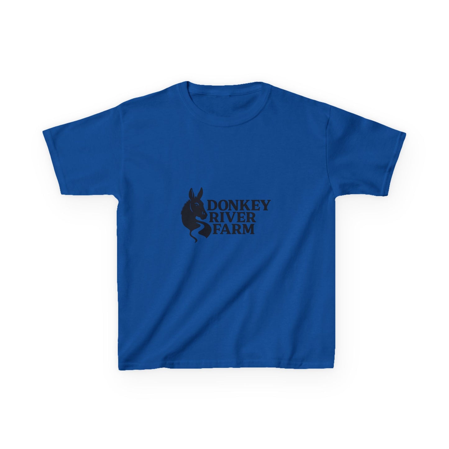 Donkey River Farm Kids T‑Shirt — Cute Donkey Logo Tee for Children