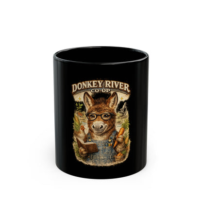 Black Mug — Donkey River Co-op Vintage Donkey Coffee Mug
