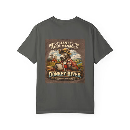 Donkey River Farm T-Shirt — "Ass-istant to the Farm Manager" Vintage Farm Graphic Tee