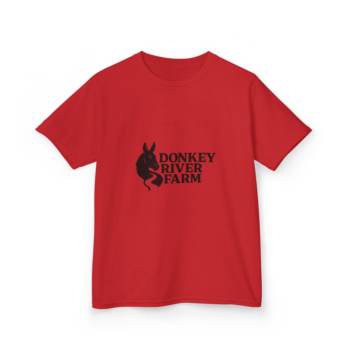 Donkey River Farm Kids T‑Shirt — Cute Donkey Logo Tee for Children