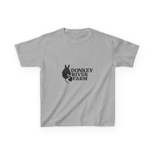 Donkey River Farm Kids T‑Shirt — Cute Donkey Logo Tee for Children