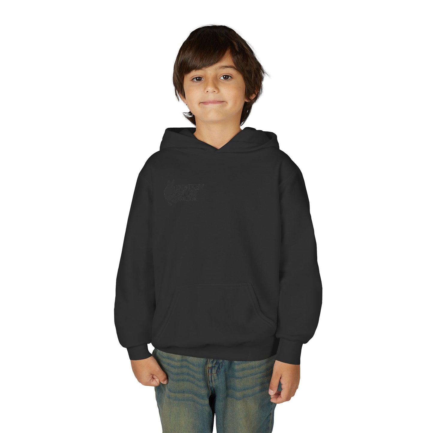 Youth Donkey River Co-op Hoodie — Cute Farm Donkey Graphic Sweatshirt