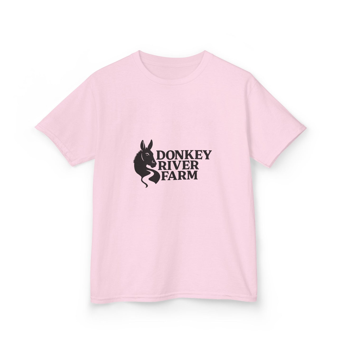 Donkey River Farm Kids T‑Shirt — Cute Donkey Logo Tee for Children