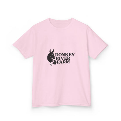 Donkey River Farm Kids T‑Shirt — Cute Donkey Logo Tee for Children