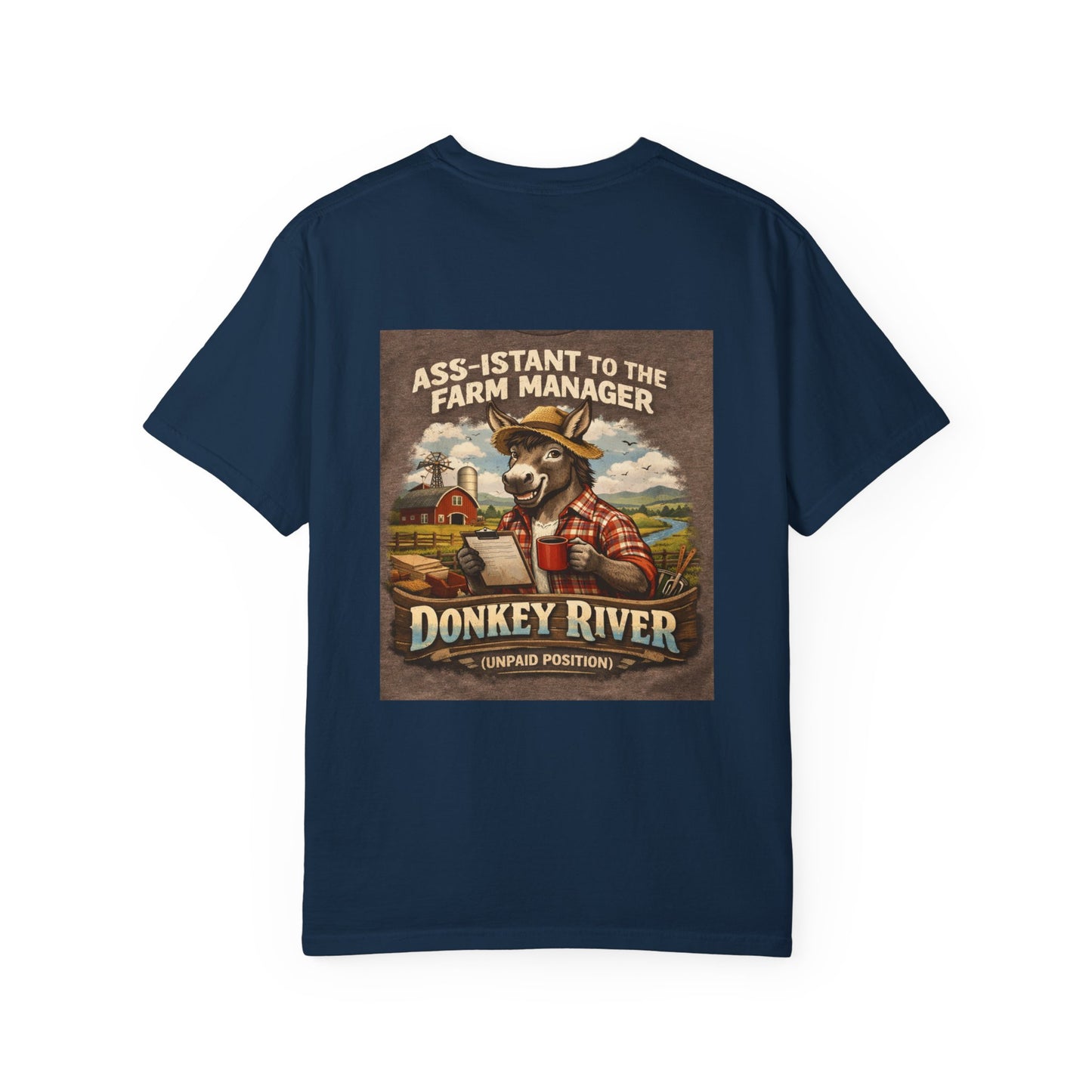 Donkey River Farm T-Shirt — "Ass-istant to the Farm Manager" Vintage Farm Graphic Tee