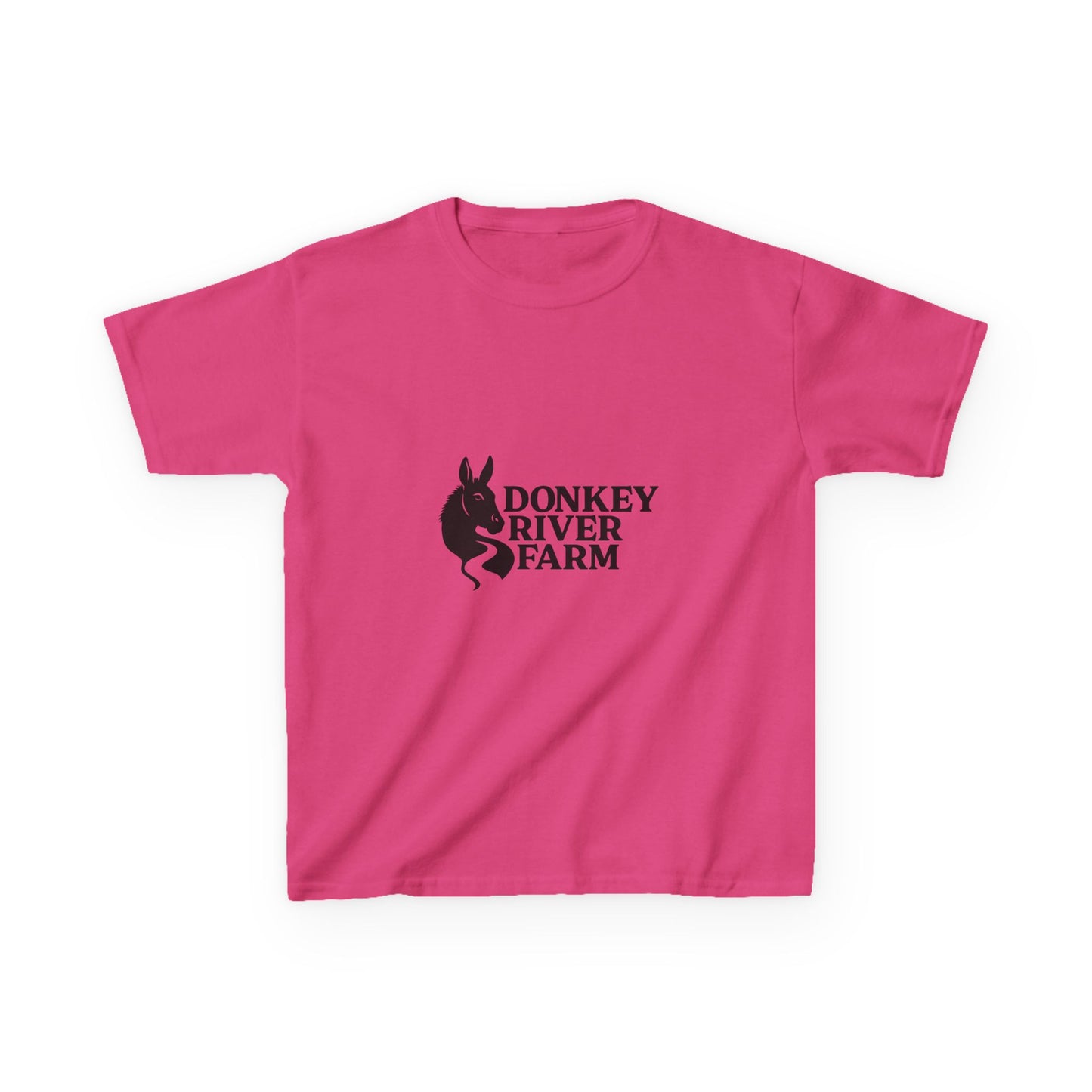 Donkey River Farm Kids T‑Shirt — Cute Donkey Logo Tee for Children