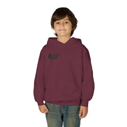 Youth Donkey River Co-op Hoodie — Cute Farm Donkey Graphic Sweatshirt