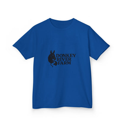 Donkey River Farm Kids T‑Shirt — Cute Donkey Logo Tee for Children