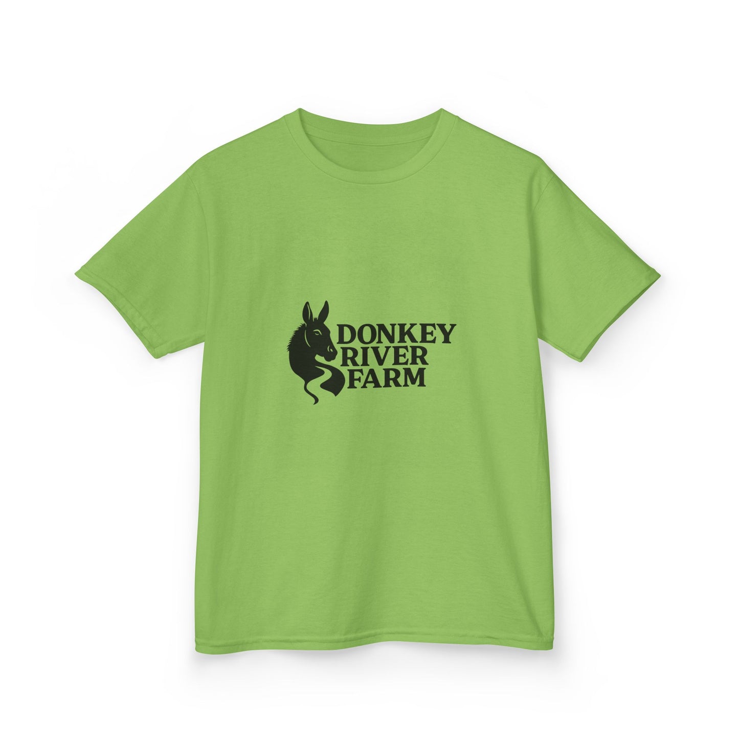 Donkey River Farm Kids T‑Shirt — Cute Donkey Logo Tee for Children
