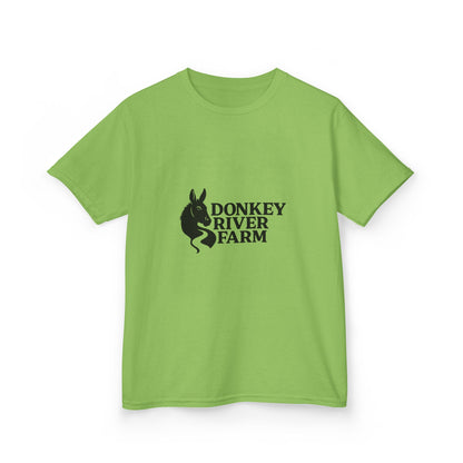 Donkey River Farm Kids T‑Shirt — Cute Donkey Logo Tee for Children