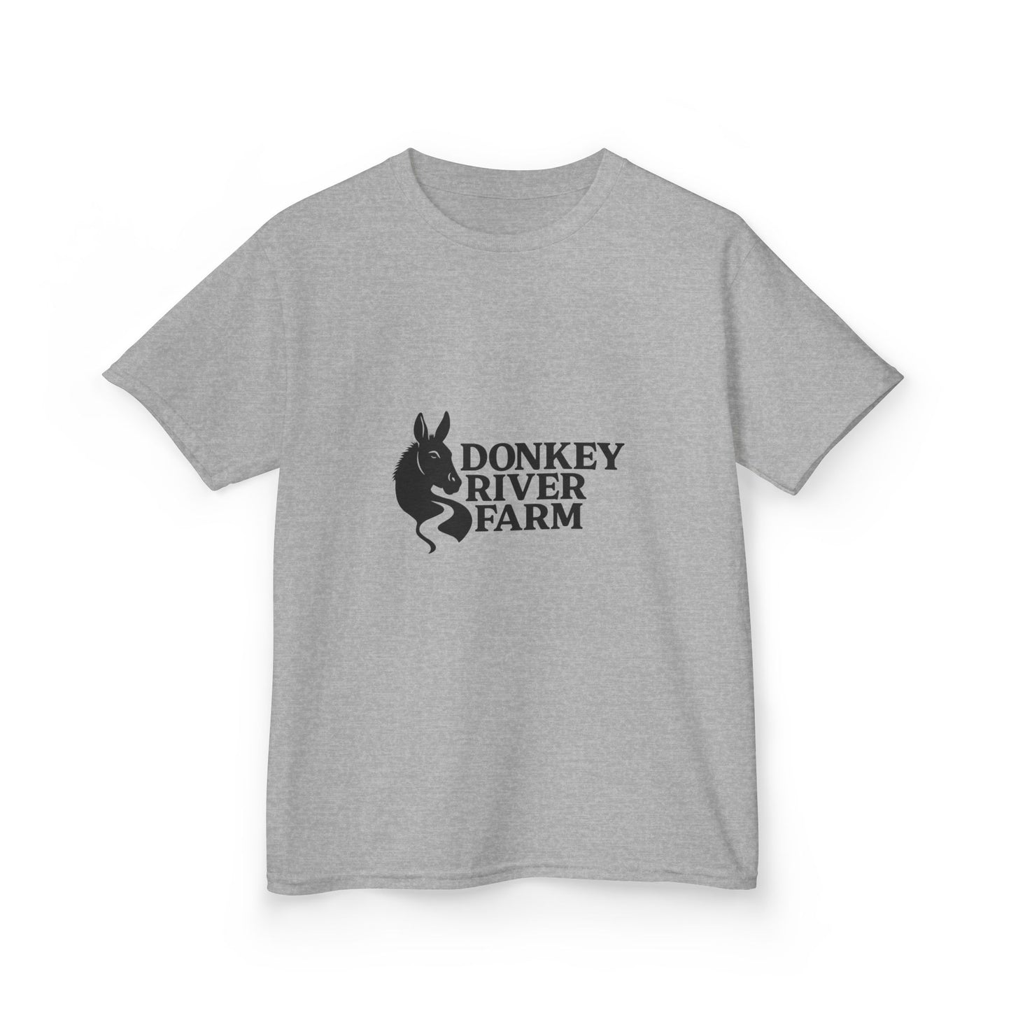 Donkey River Farm Kids T‑Shirt — Cute Donkey Logo Tee for Children