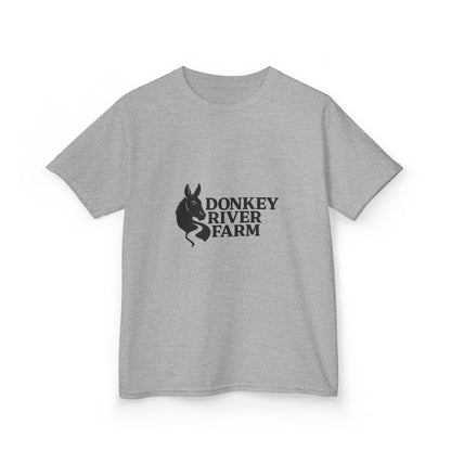 Donkey River Farm Kids T‑Shirt — Cute Donkey Logo Tee for Children