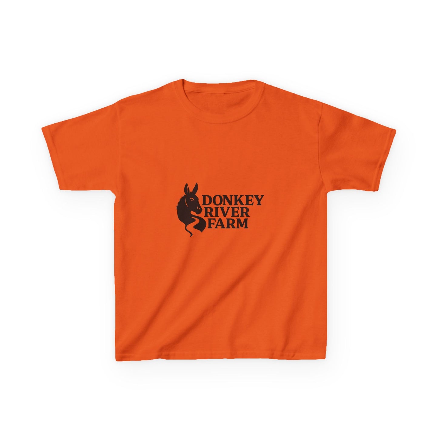 Donkey River Farm Kids T‑Shirt — Cute Donkey Logo Tee for Children