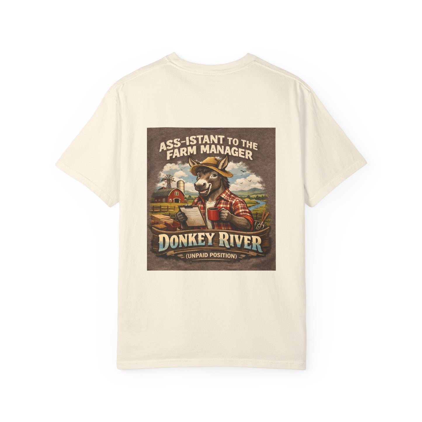 Donkey River Farm T-Shirt — "Ass-istant to the Farm Manager" Vintage Farm Graphic Tee