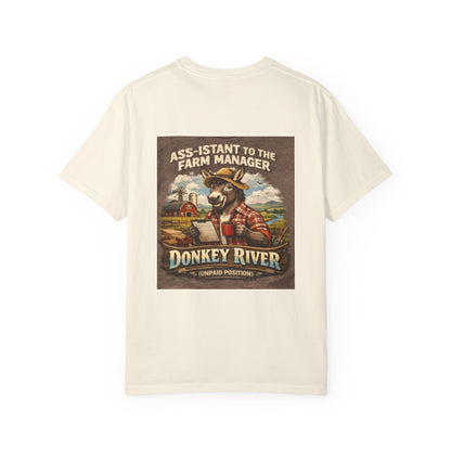 Donkey River Farm T-Shirt — "Ass-istant to the Farm Manager" Vintage Farm Graphic Tee