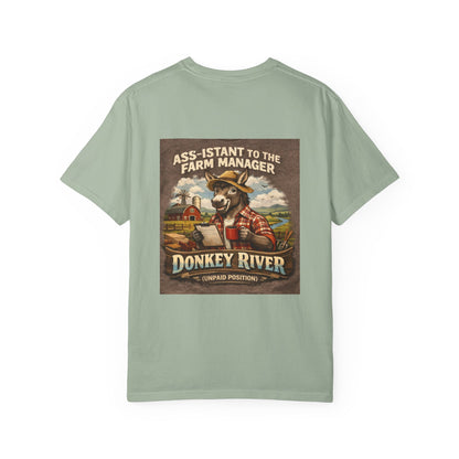Donkey River Farm T-Shirt — "Ass-istant to the Farm Manager" Vintage Farm Graphic Tee