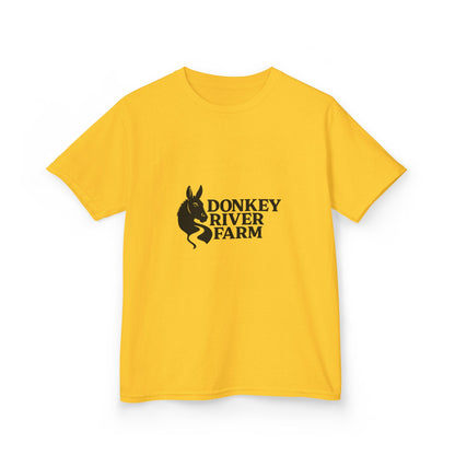 Donkey River Farm Kids T‑Shirt — Cute Donkey Logo Tee for Children