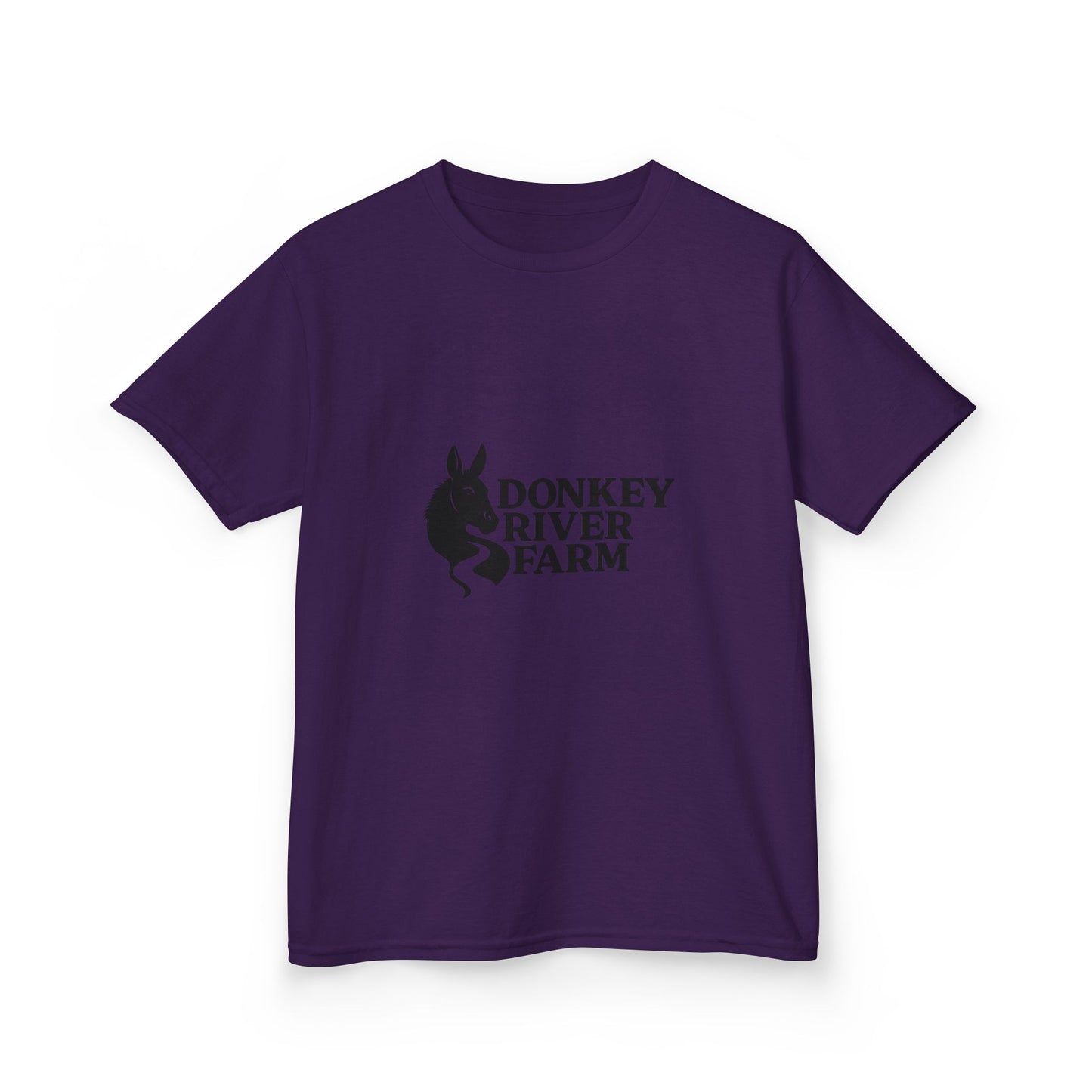 Donkey River Farm Kids T‑Shirt — Cute Donkey Logo Tee for Children