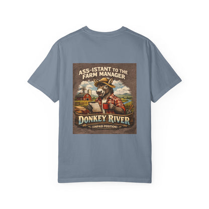 Donkey River Farm T-Shirt — "Ass-istant to the Farm Manager" Vintage Farm Graphic Tee