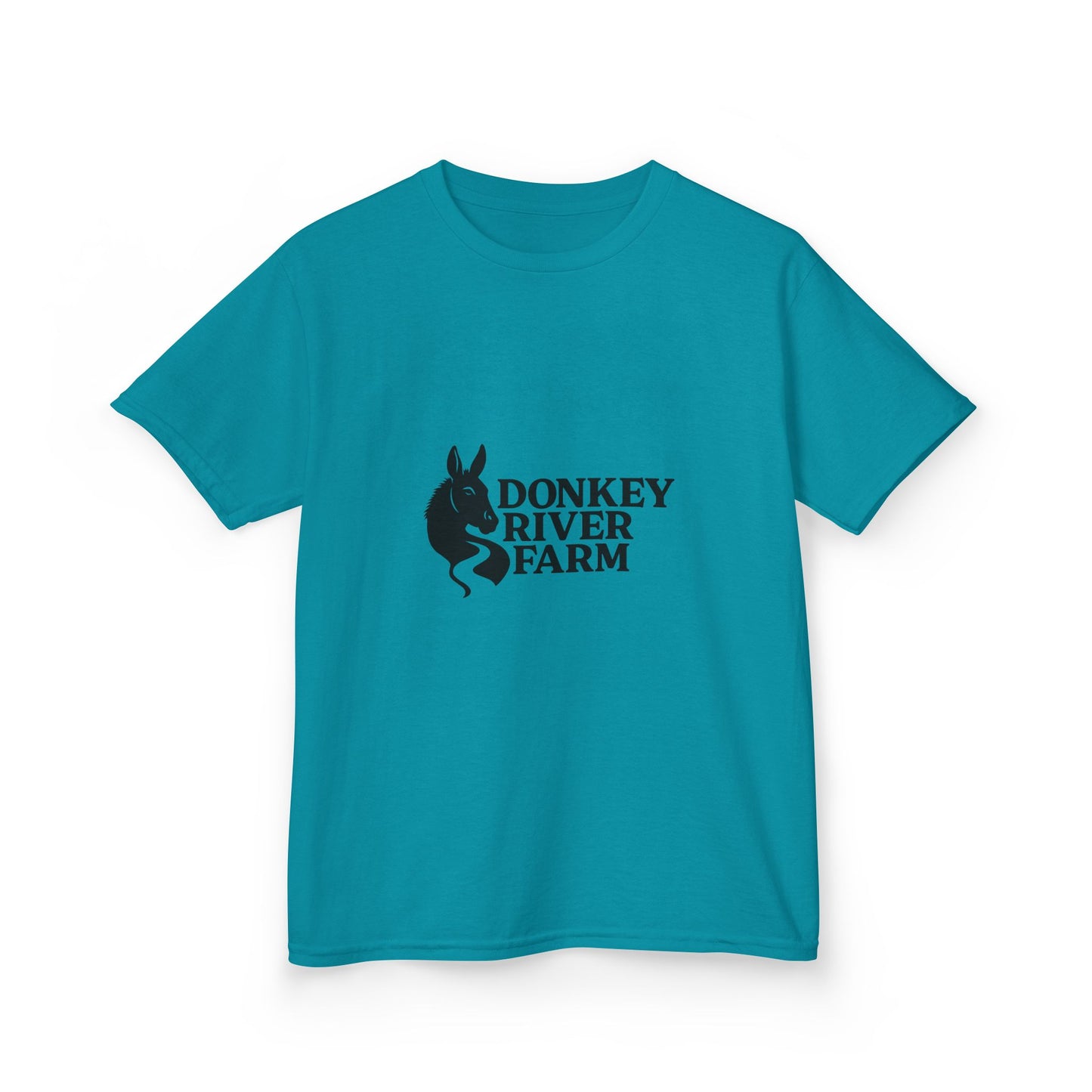 Donkey River Farm Kids T‑Shirt — Cute Donkey Logo Tee for Children