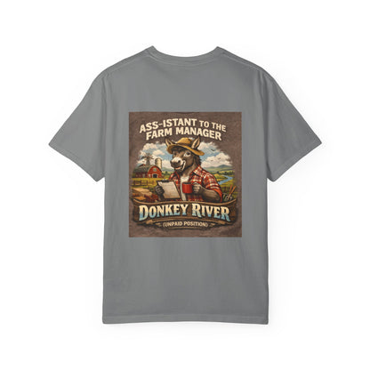 Donkey River Farm T-Shirt — "Ass-istant to the Farm Manager" Vintage Farm Graphic Tee
